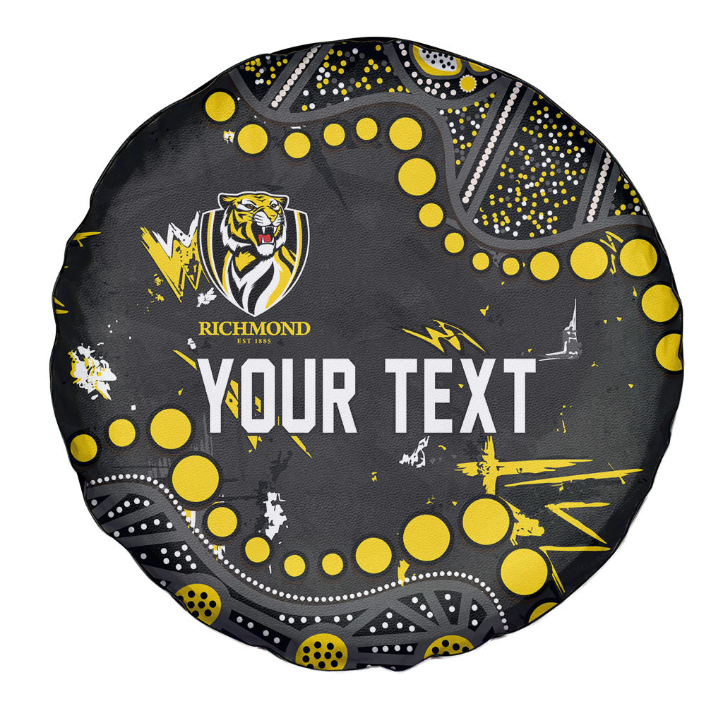 Personalized Richmond Tigers Spare Tire Cover Aboriginal Pattern with Graffiti Style