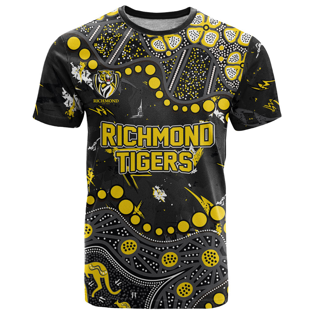 Personalized Richmond Tigers T Shirt Aboriginal Pattern with Graffiti Style