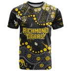Personalized Richmond Tigers T Shirt Aboriginal Pattern with Graffiti Style