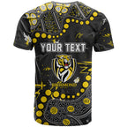Personalized Richmond Tigers T Shirt Aboriginal Pattern with Graffiti Style