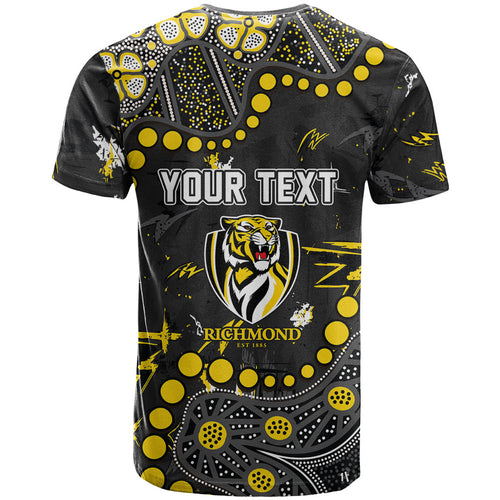 Personalized Richmond Tigers T Shirt Aboriginal Pattern with Graffiti Style