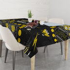 Personalized Richmond Tigers Tablecloth Aboriginal Pattern with Graffiti Style