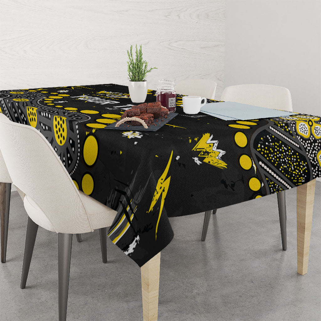 Personalized Richmond Tigers Tablecloth Aboriginal Pattern with Graffiti Style
