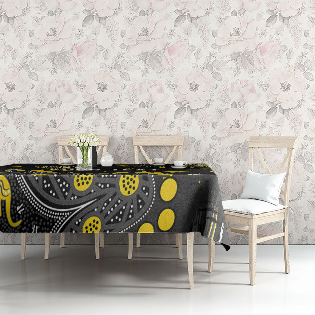 Personalized Richmond Tigers Tablecloth Aboriginal Pattern with Graffiti Style