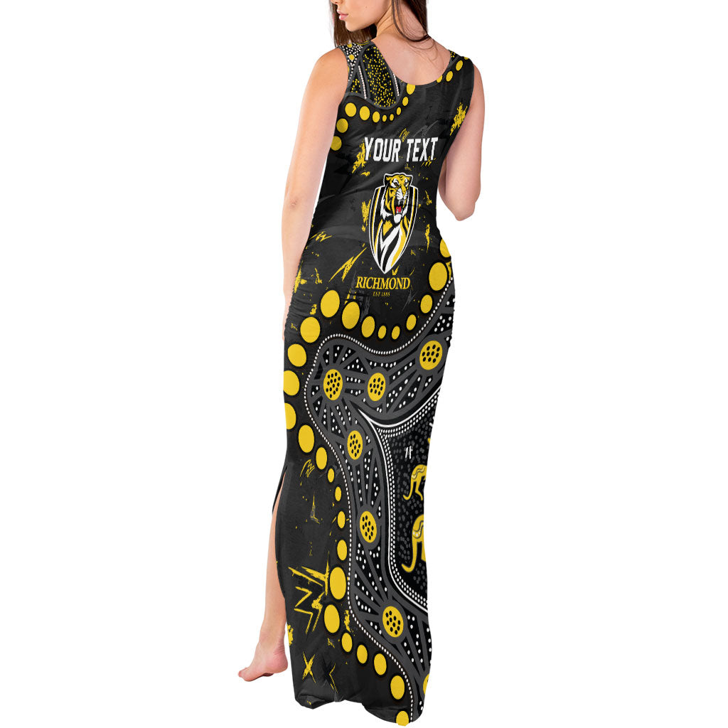 Personalized Richmond Tigers Tank Maxi Dress Aboriginal Pattern with Graffiti Style