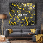 Personalized Richmond Tigers Tapestry Aboriginal Pattern with Graffiti Style
