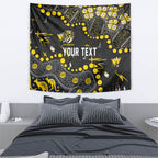 Personalized Richmond Tigers Tapestry Aboriginal Pattern with Graffiti Style