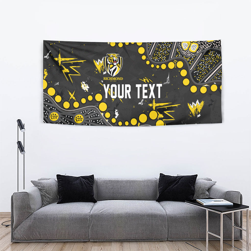 Personalized Richmond Tigers Tapestry Aboriginal Pattern with Graffiti Style