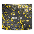 Personalized Richmond Tigers Tapestry Aboriginal Pattern with Graffiti Style