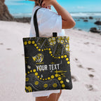 Personalized Richmond Tigers Tote Bag Aboriginal Pattern with Graffiti Style