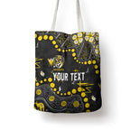 Personalized Richmond Tigers Tote Bag Aboriginal Pattern with Graffiti Style