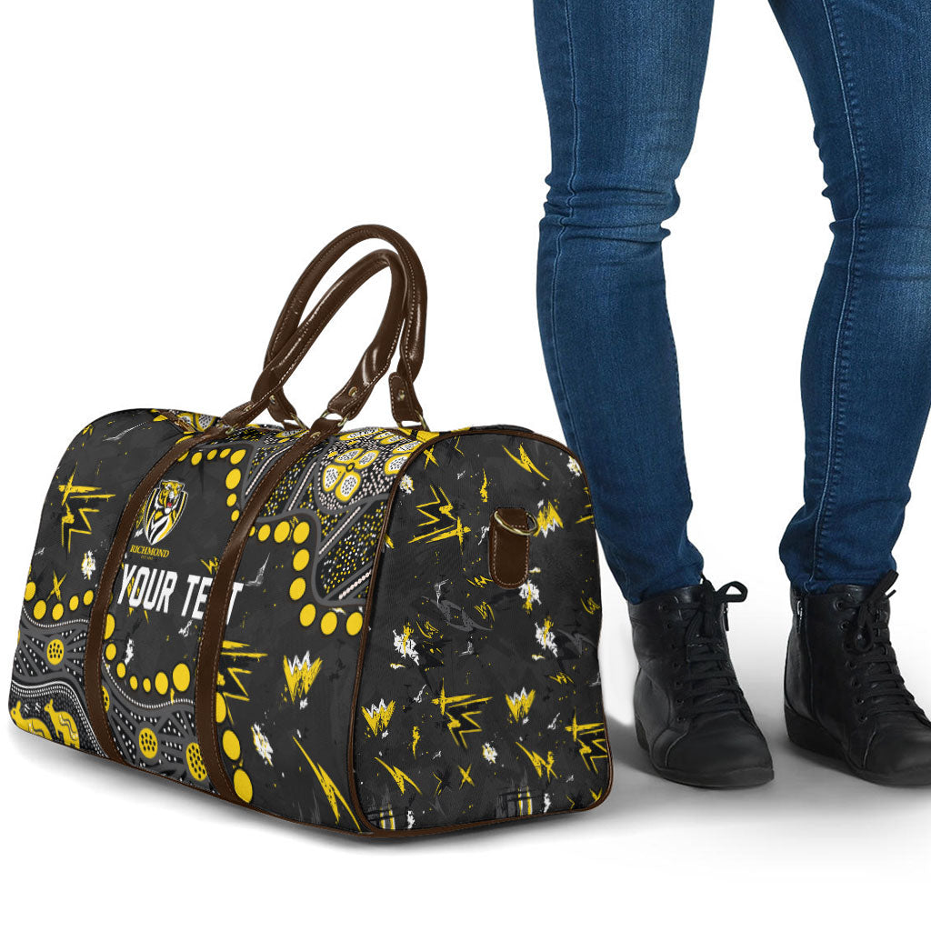 Personalized Richmond Tigers Travel Bag Aboriginal Pattern with Graffiti Style