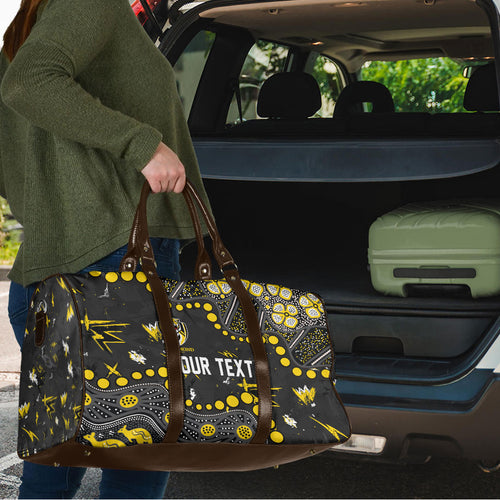 Personalized Richmond Tigers Travel Bag Aboriginal Pattern with Graffiti Style