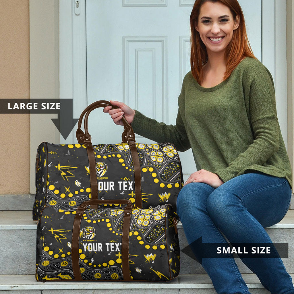 Personalized Richmond Tigers Travel Bag Aboriginal Pattern with Graffiti Style