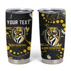 Personalized Richmond Tigers Tumbler Cup Aboriginal Pattern with Graffiti Style