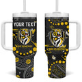 Personalized Richmond Tigers Tumbler With Handle Aboriginal Pattern with Graffiti Style