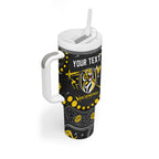 Personalized Richmond Tigers Tumbler With Handle Aboriginal Pattern with Graffiti Style