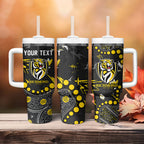 Personalized Richmond Tigers Tumbler With Handle Aboriginal Pattern with Graffiti Style