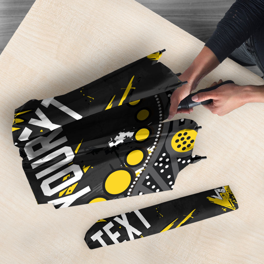 Personalized Richmond Tigers Umbrella Aboriginal Pattern with Graffiti Style