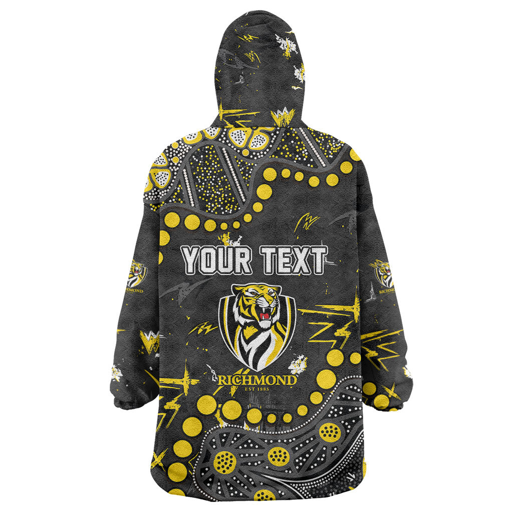 Personalized Richmond Tigers Wearable Blanket Hoodie Aboriginal Pattern with Graffiti Style