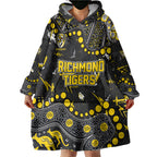 Personalized Richmond Tigers Wearable Blanket Hoodie Aboriginal Pattern with Graffiti Style