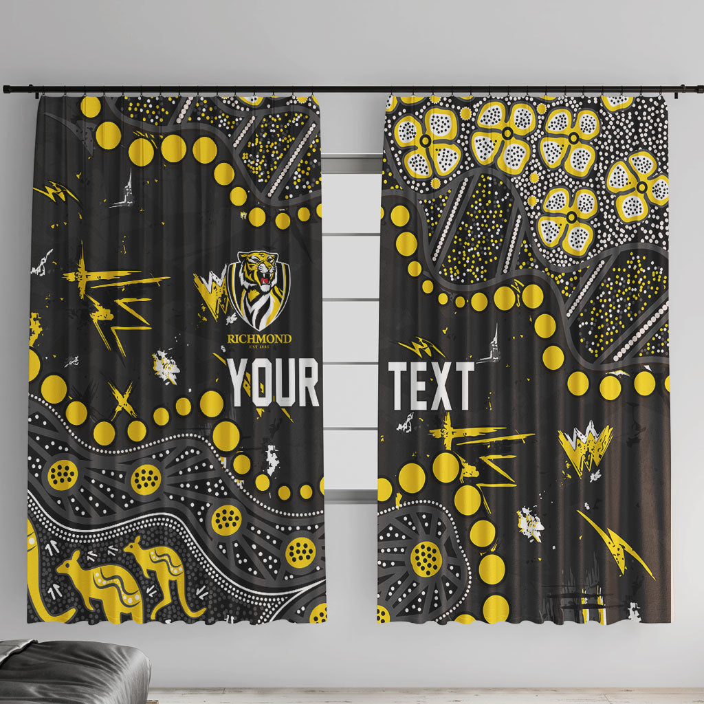 Personalized Richmond Tigers Window Curtain Aboriginal Pattern with Graffiti Style