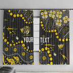 Personalized Richmond Tigers Window Curtain Aboriginal Pattern with Graffiti Style