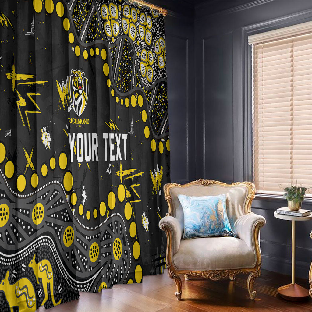 Personalized Richmond Tigers Window Curtain Aboriginal Pattern with Graffiti Style