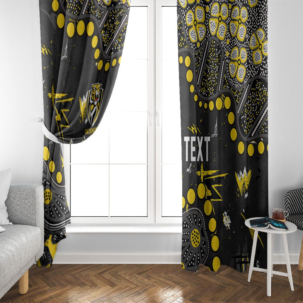 Personalized Richmond Tigers Window Curtain Aboriginal Pattern with Graffiti Style