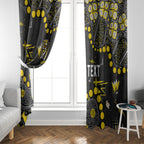 Personalized Richmond Tigers Window Curtain Aboriginal Pattern with Graffiti Style