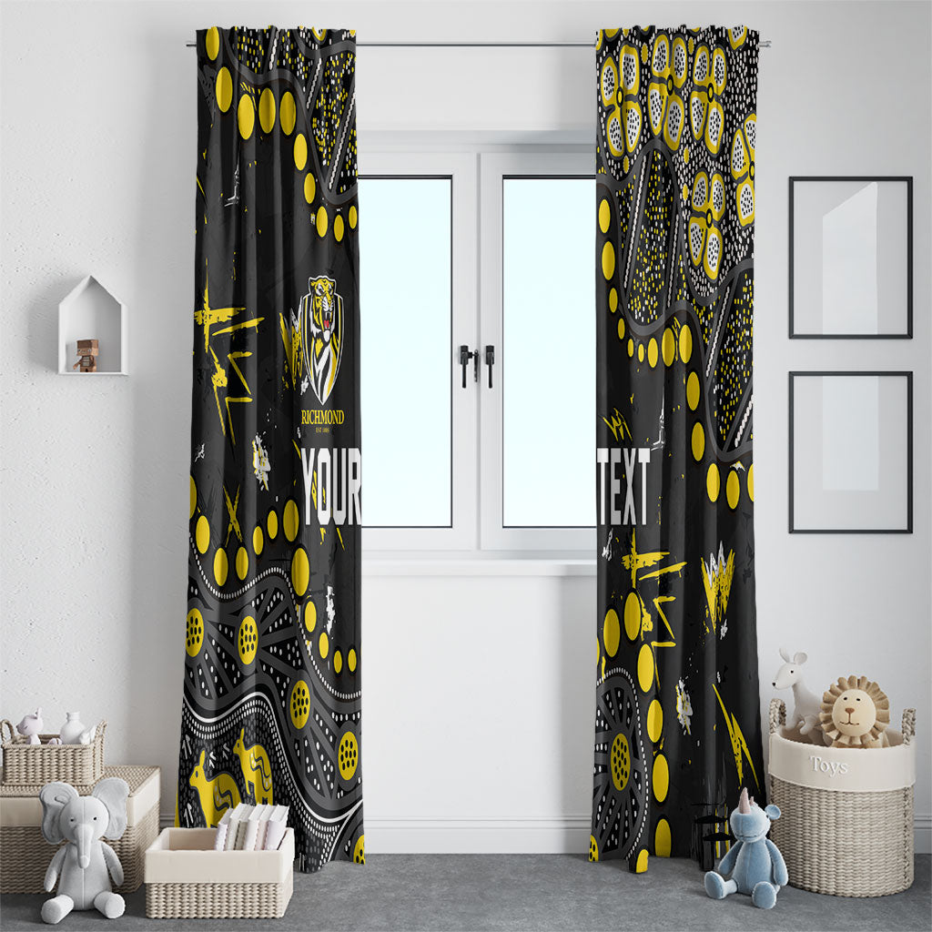 Personalized Richmond Tigers Window Curtain Aboriginal Pattern with Graffiti Style