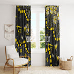 Personalized Richmond Tigers Window Curtain Aboriginal Pattern with Graffiti Style