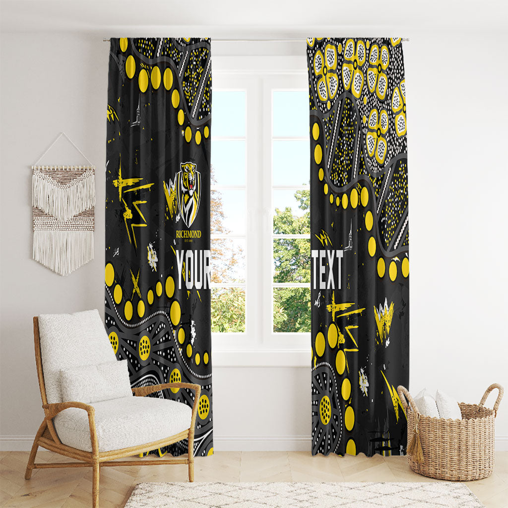 Personalized Richmond Tigers Window Curtain Aboriginal Pattern with Graffiti Style