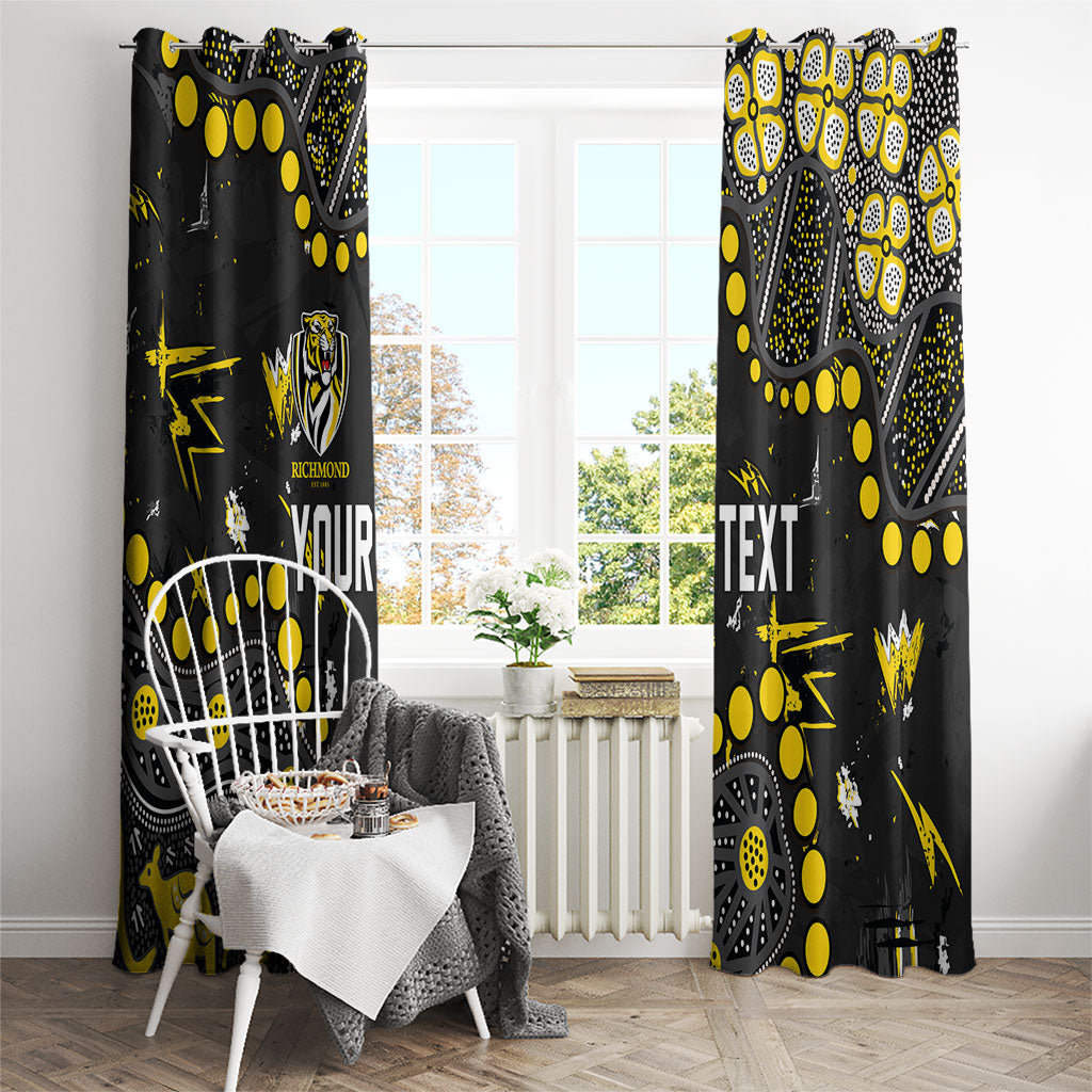 Personalized Richmond Tigers Window Curtain Aboriginal Pattern with Graffiti Style
