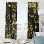 Personalized Richmond Tigers Window Curtain Aboriginal Pattern with Graffiti Style