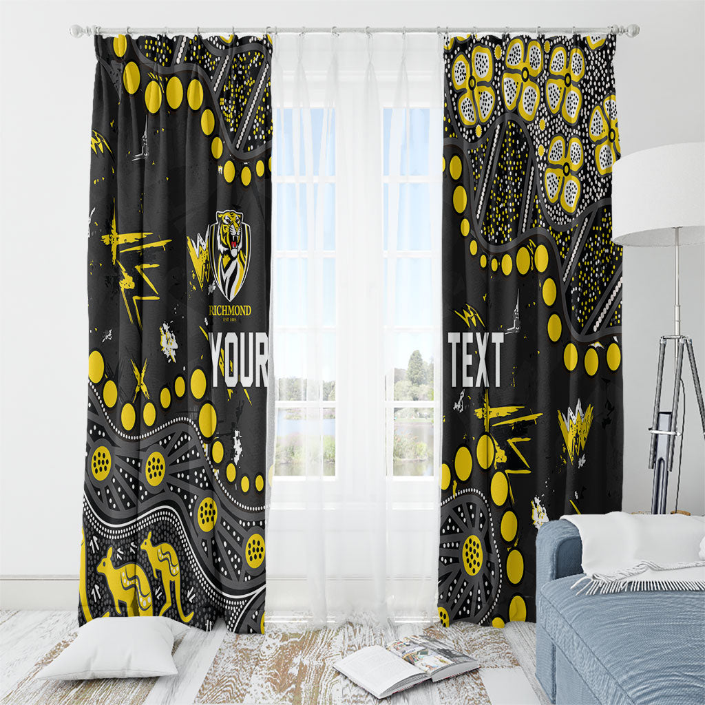 Personalized Richmond Tigers Window Curtain Aboriginal Pattern with Graffiti Style