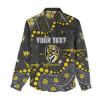 Personalized Richmond Tigers Women Casual Shirt Aboriginal Pattern with Graffiti Style