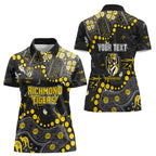 Personalized Richmond Tigers Women Polo Shirt Aboriginal Pattern with Graffiti Style