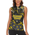 Personalized Richmond Tigers Women Sleeveless Polo Shirt Aboriginal Pattern with Graffiti Style