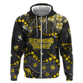Personalized Richmond Tigers Zip Hoodie Aboriginal Pattern with Graffiti Style