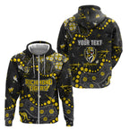 Personalized Richmond Tigers Zip Hoodie Aboriginal Pattern with Graffiti Style