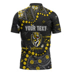 Personalized Richmond Tigers Zipper Polo Shirt Aboriginal Pattern with Graffiti Style