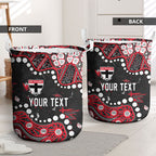 Personalized St Kilda Saints Laundry Basket Aboriginal Pattern with Graffiti Style