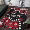 Personalized St Kilda Saints Area Rug Aboriginal Pattern with Graffiti Style