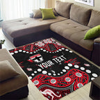 Personalized St Kilda Saints Area Rug Aboriginal Pattern with Graffiti Style