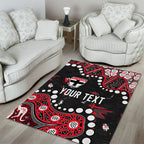 Personalized St Kilda Saints Area Rug Aboriginal Pattern with Graffiti Style