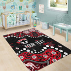 Personalized St Kilda Saints Area Rug Aboriginal Pattern with Graffiti Style