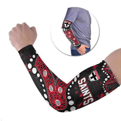 Personalized St Kilda Saints Arm Sleeves Aboriginal Pattern with Graffiti Style