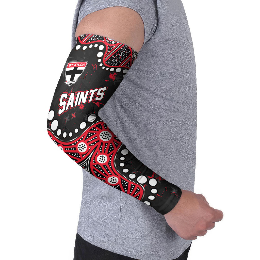Personalized St Kilda Saints Arm Sleeves Aboriginal Pattern with Graffiti Style