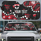 Personalized St Kilda Saints Auto Sun Shade Aboriginal Pattern with Graffiti Style
